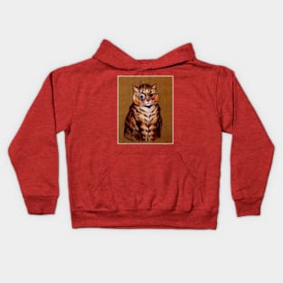 Cat : A Louis Wain abstract psychedelic Aristo-cat Art Print Kids Hoodie